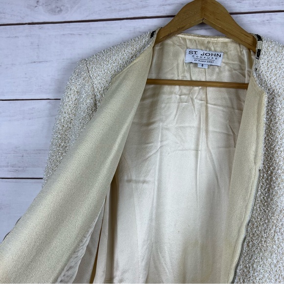 St. John Couture Marie Gray Jacket Size 8 - Picture 3 of 9